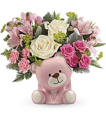 Precious Pink Bear Bouquet from Carl Johnsen Florist in Beaumont, TX